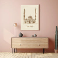 Muscat Architectural Illustration Poster