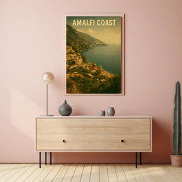 Amalfi Coast Vintage Travel Vintage Poster