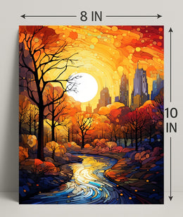 Autumnal Cityscape Poster