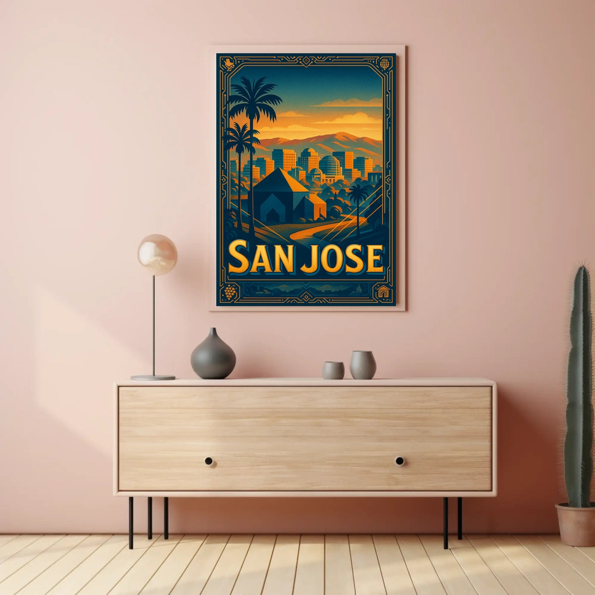 San Jose Cityscape Poster