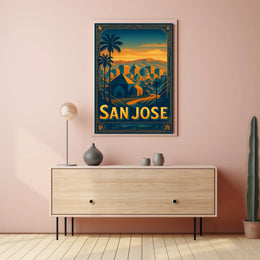 San Jose Cityscape Poster