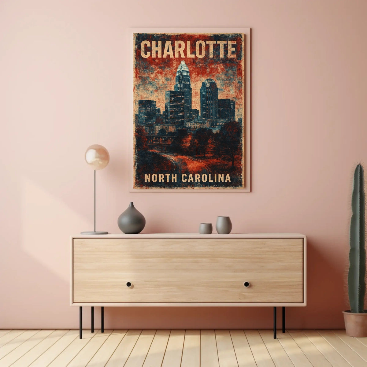 Charlotte Skyline Poster
