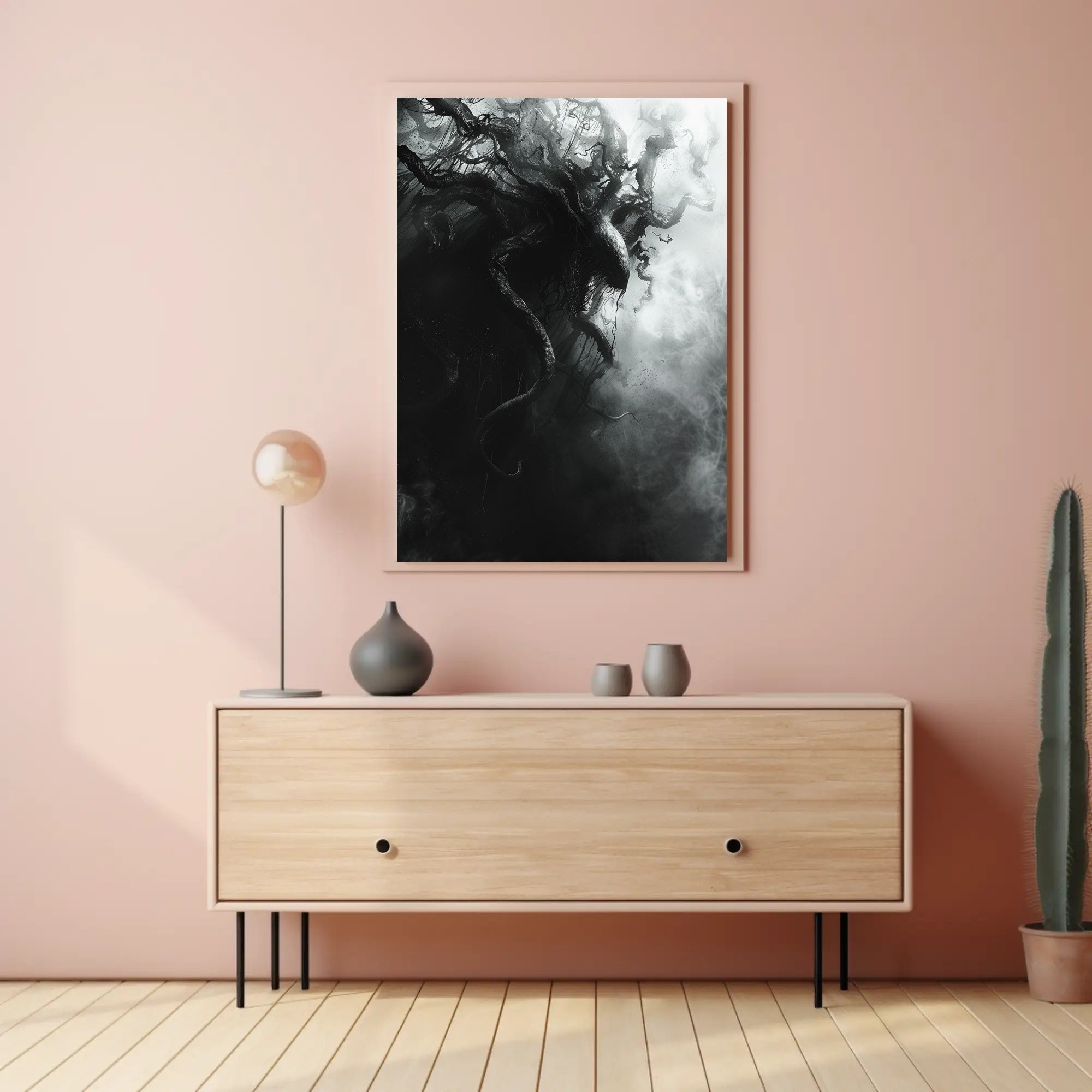 Dark Surreal Tentacle Entity Horror Art Poster PosterGoat