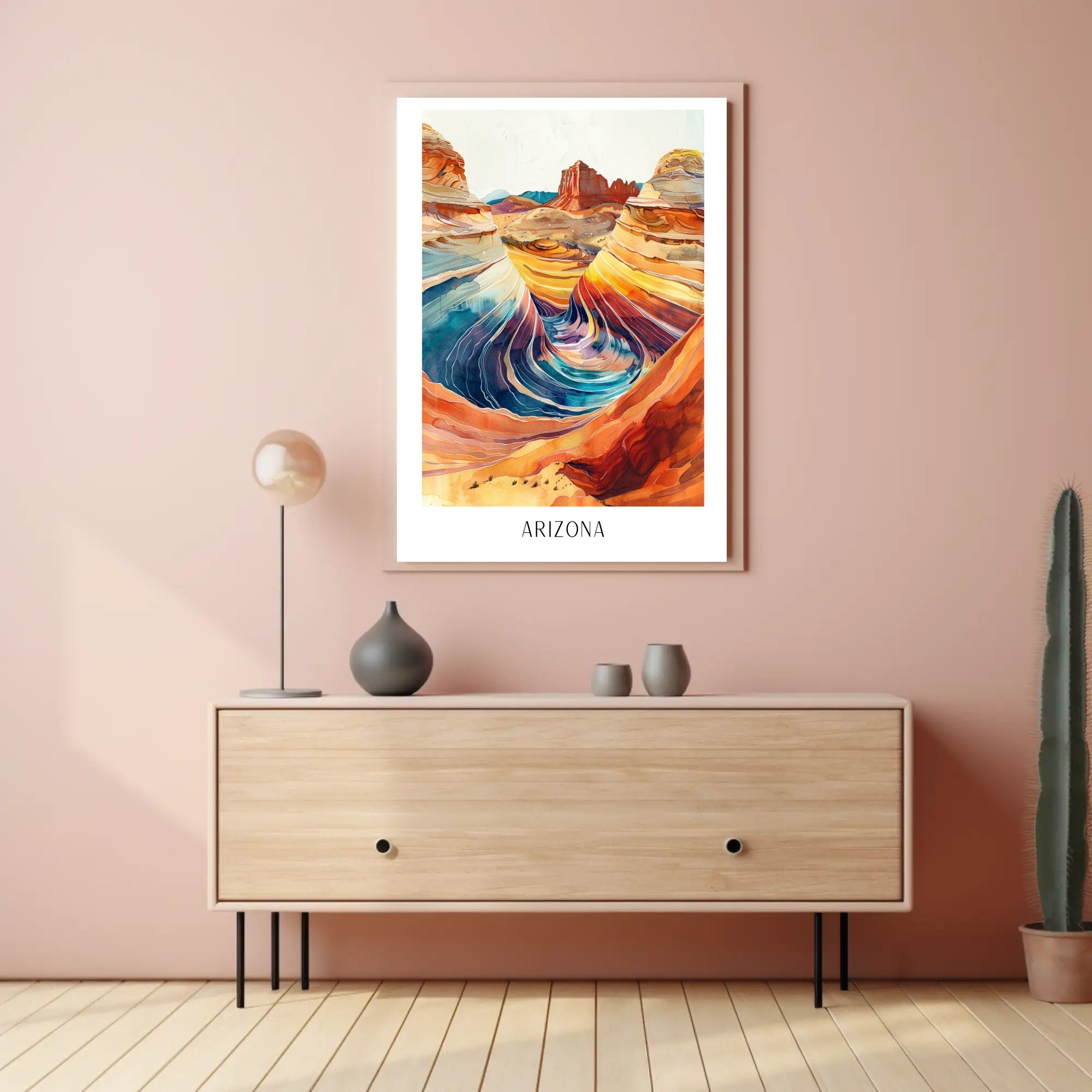Arizona Desert Art: Vibrant National Park Poster PosterGoat