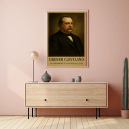Grover Cleveland Presidential Portrait Historic Art Poster