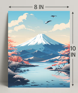 Tranquil Mountain Landscape Poster