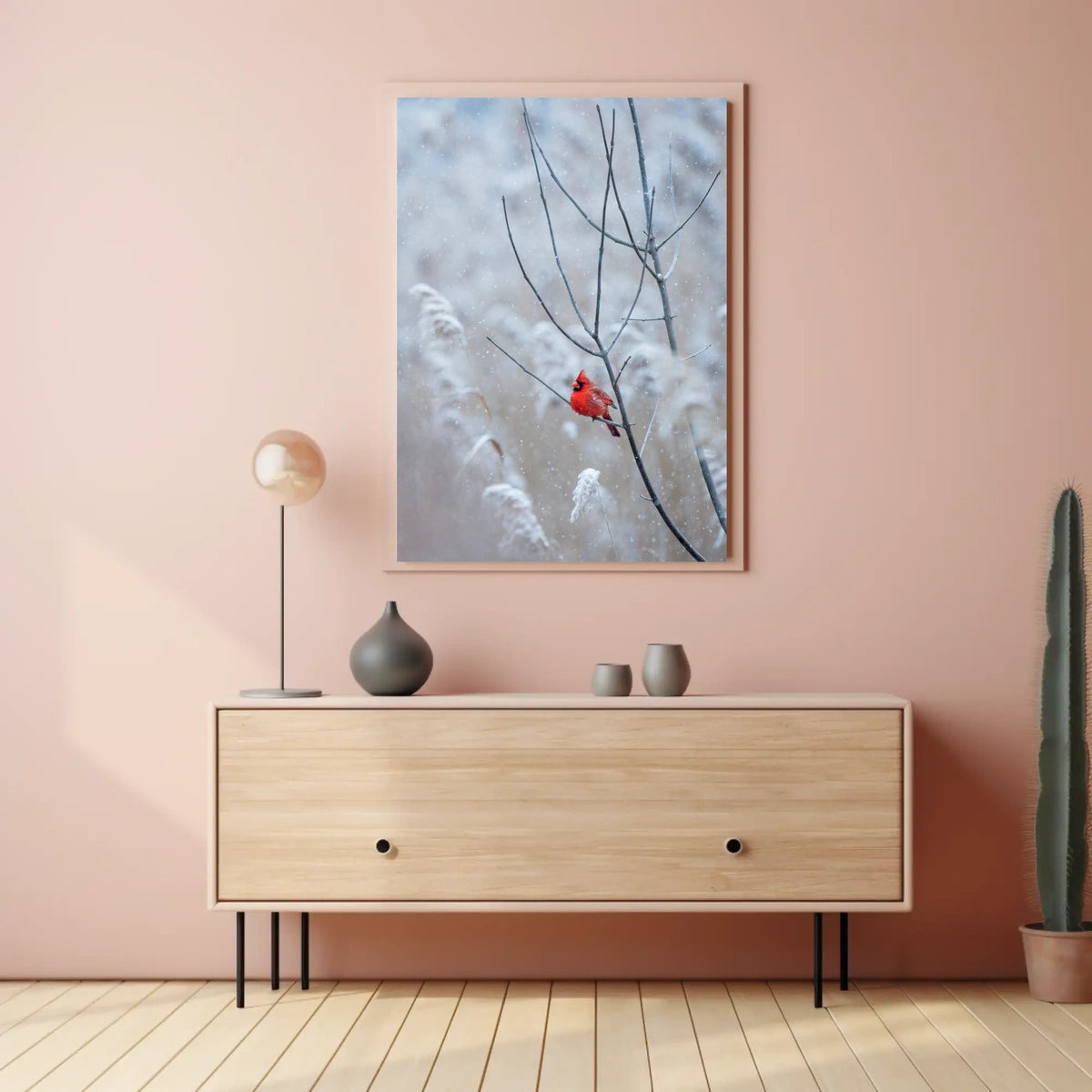 Winter Cardinal Poster