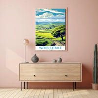 Wensleydale Tranquil Landscape Yorkshire Travel Poster