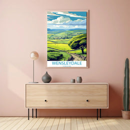 Wensleydale Tranquil Landscape Yorkshire Travel Poster