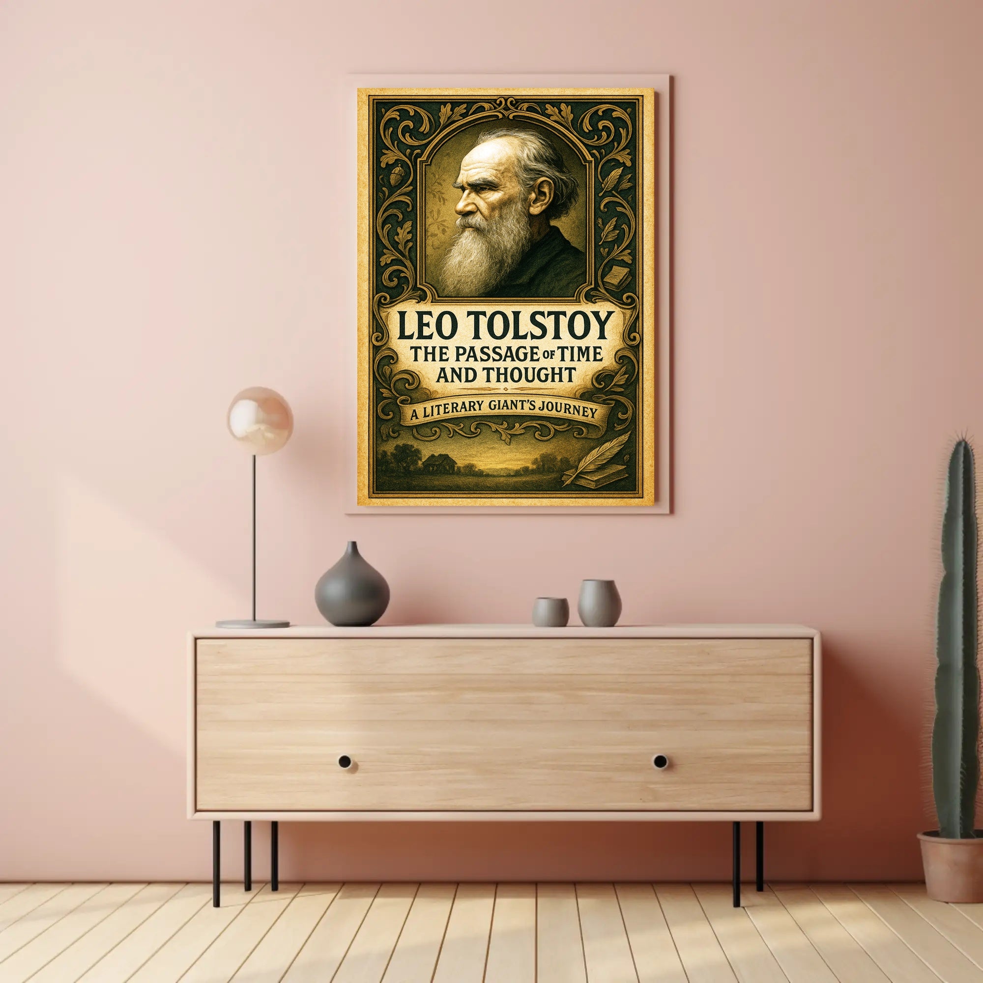 Leo Tolstoy The Passage of Time and Thought Poster PosterGoat