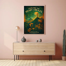 Brazilian Vibrance Travel Poster PosterGoat