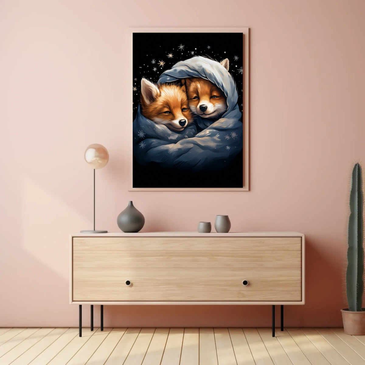 Cozy Fox Companions Poster