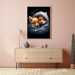 Cozy Fox Companions Poster
