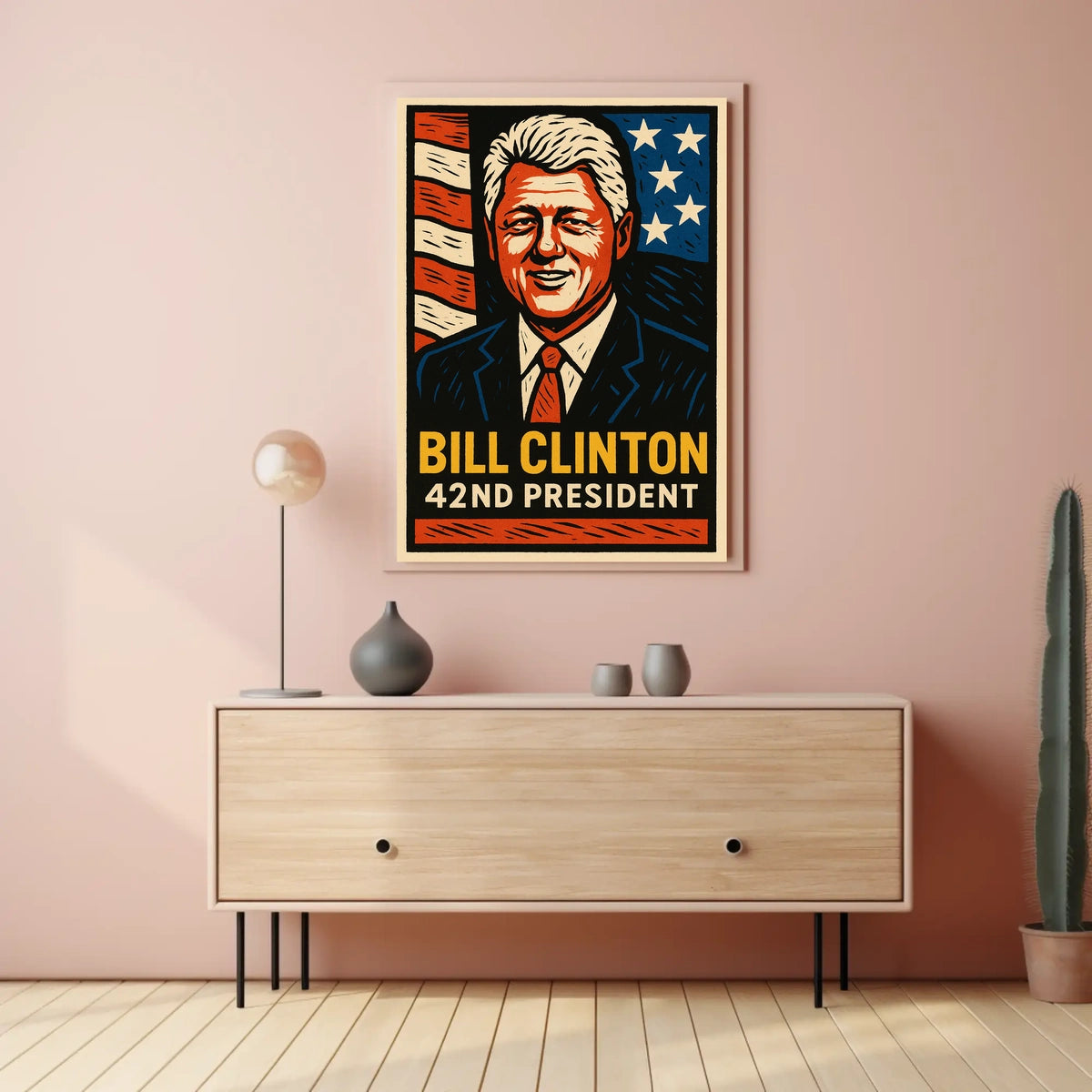 Bill Clinton 42nd President Poster