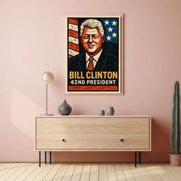 Bill Clinton 42nd President Poster
