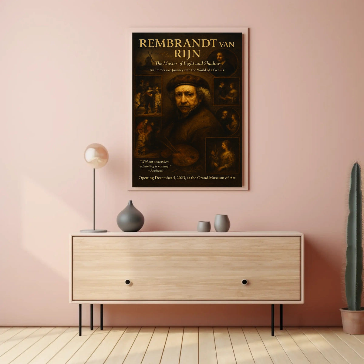 Rembrandt van Rijn The Master of Light and Shadow Poster