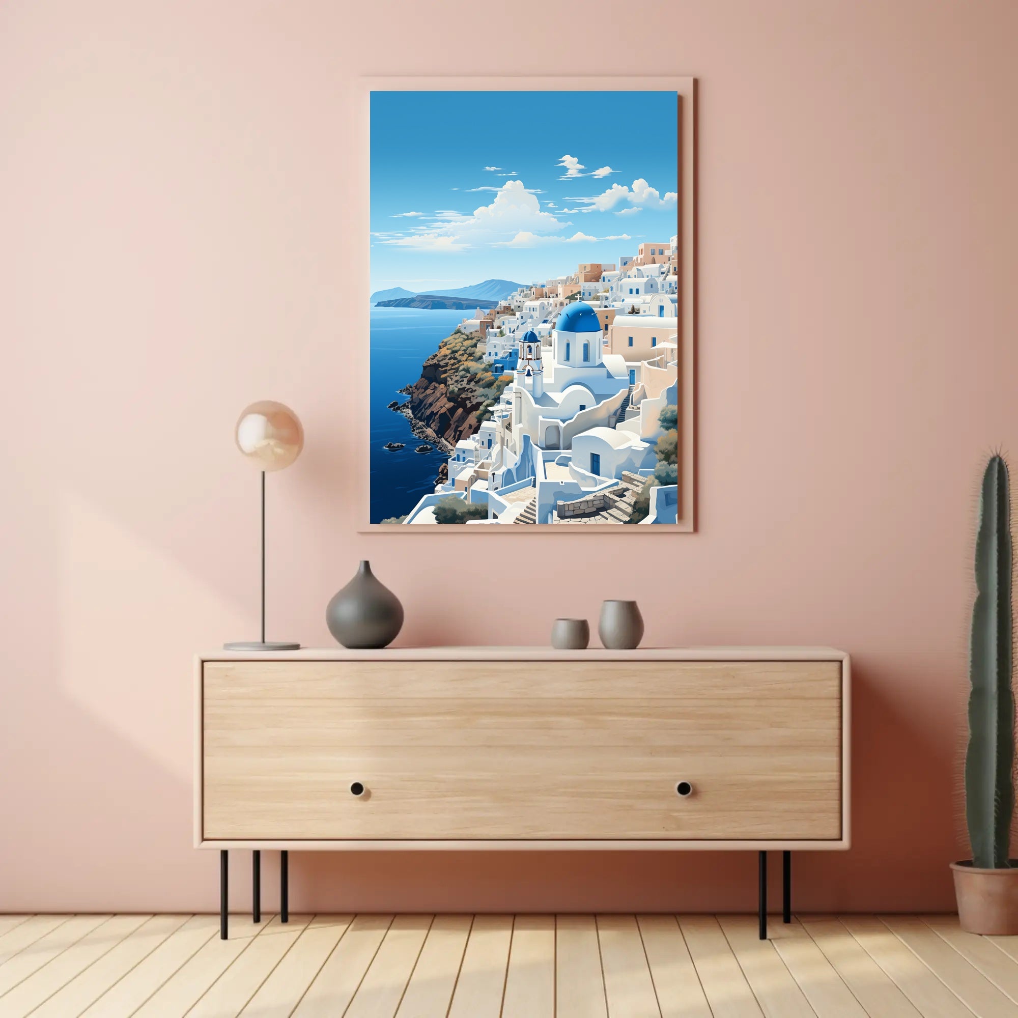 Santorini Serenity Poster PosterGoat