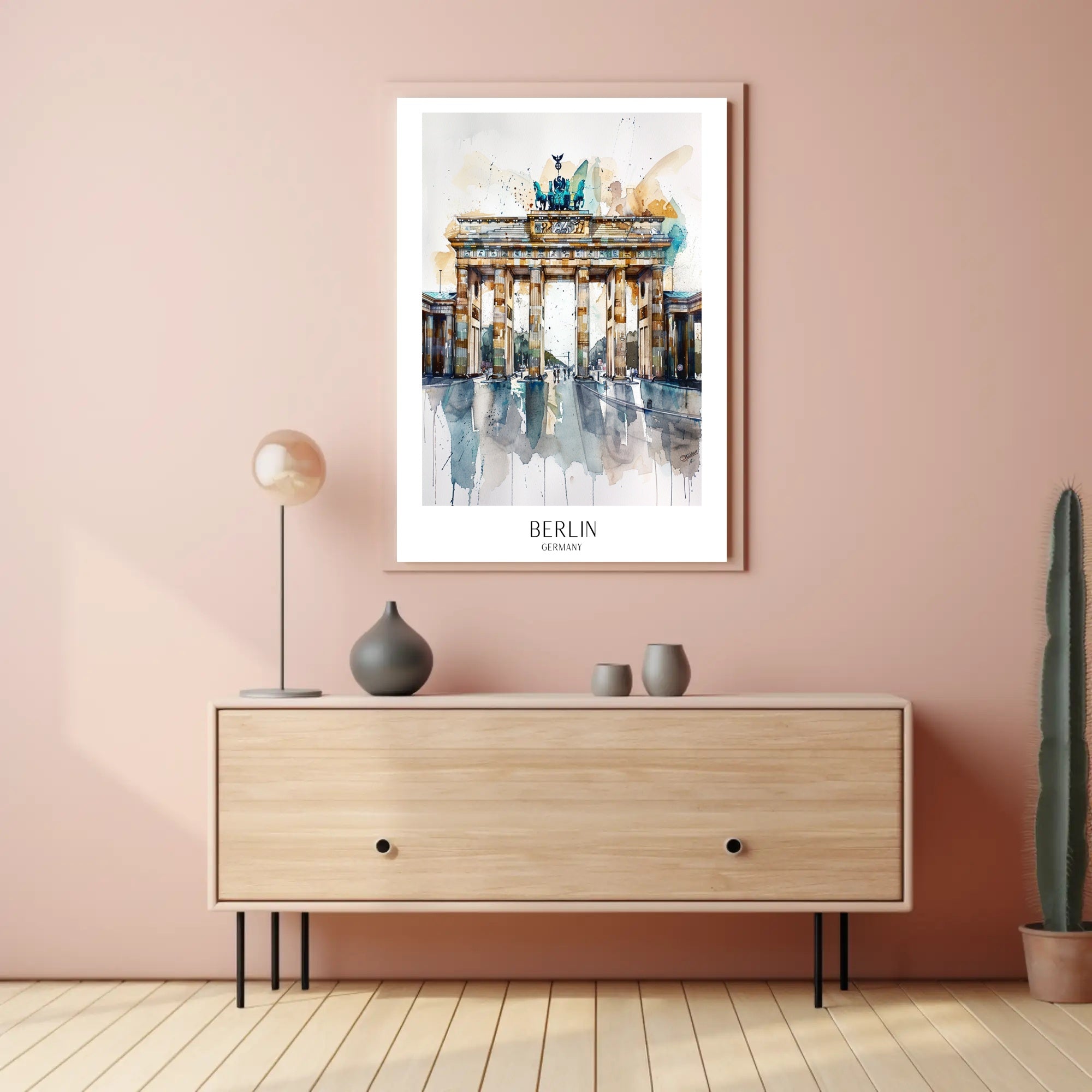 Brandenburg Gate Watercolor Art Print: Urban or Cityscape Poster PosterGoat