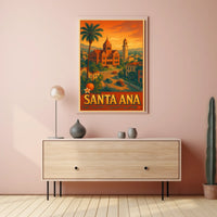Santa Ana Vintage Travel Poster