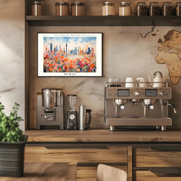 Dubai’s Vibrant Flower Market Urban or Cityscape Poster