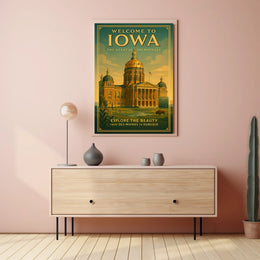 Welcome to Iowa The Heart of the Midwest Poster