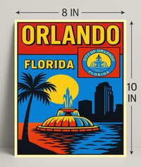 Orlando, Florida Vibrant Cityscape Poster PosterGoat