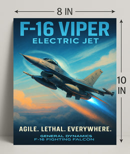 F-16 Viper Electric Jet Poster PosterGoat