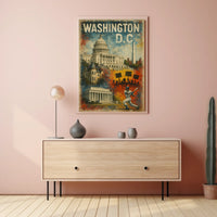 Washington D.C. A Vibrant Tapestry Poster