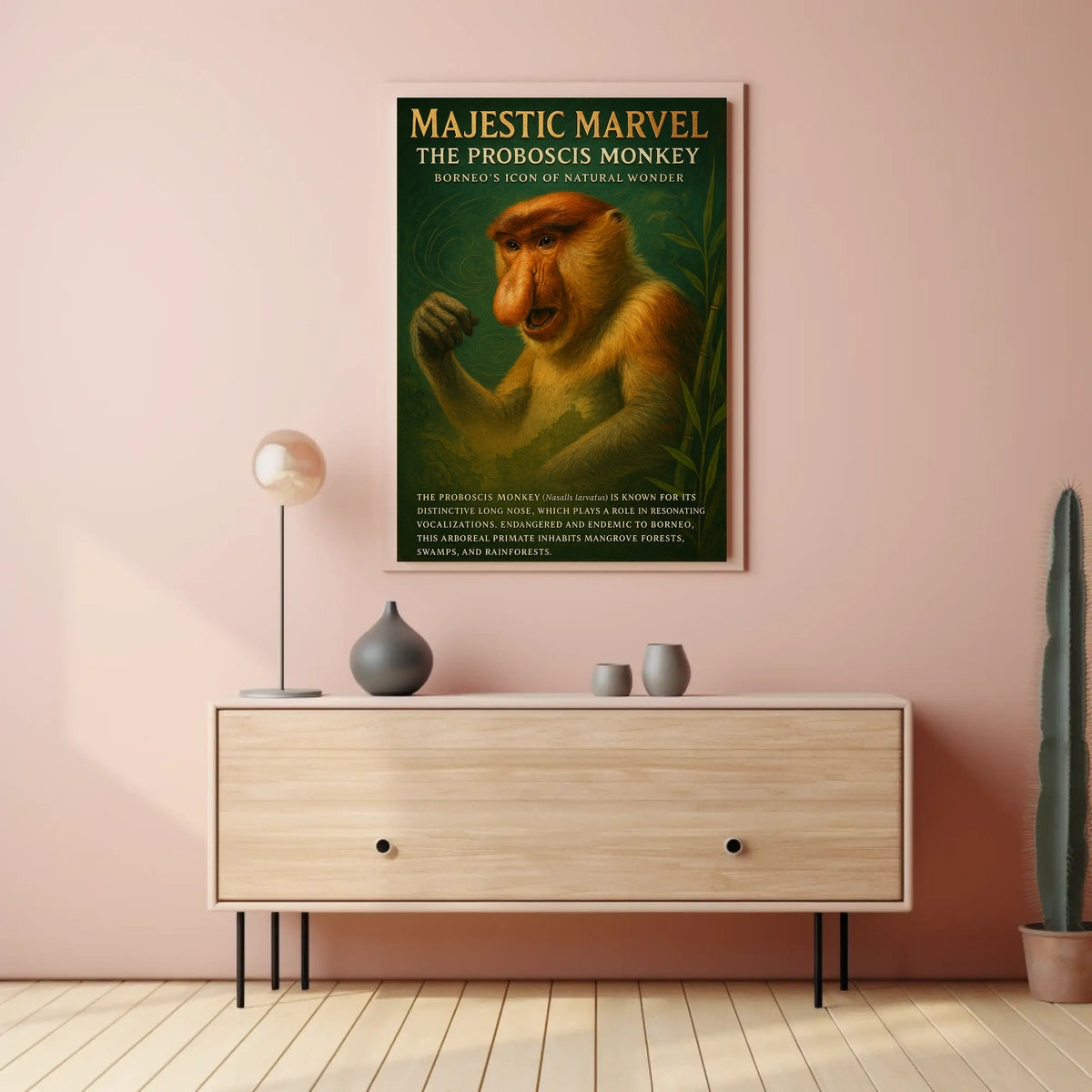 Majestic Marvel The Proboscis Monkey Poster