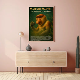 Majestic Marvel The Proboscis Monkey Poster