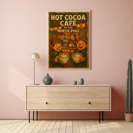 Hot Cocoa Café At The North Pole Poster