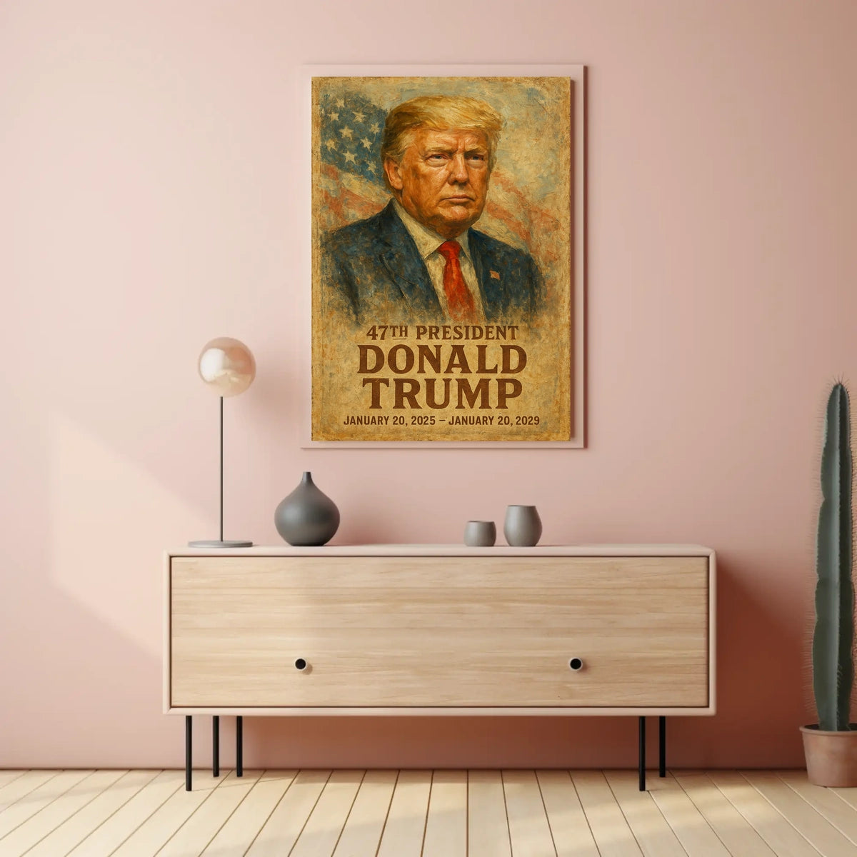 Steadfast Vision Leadership Trump Patriot Typography Poster