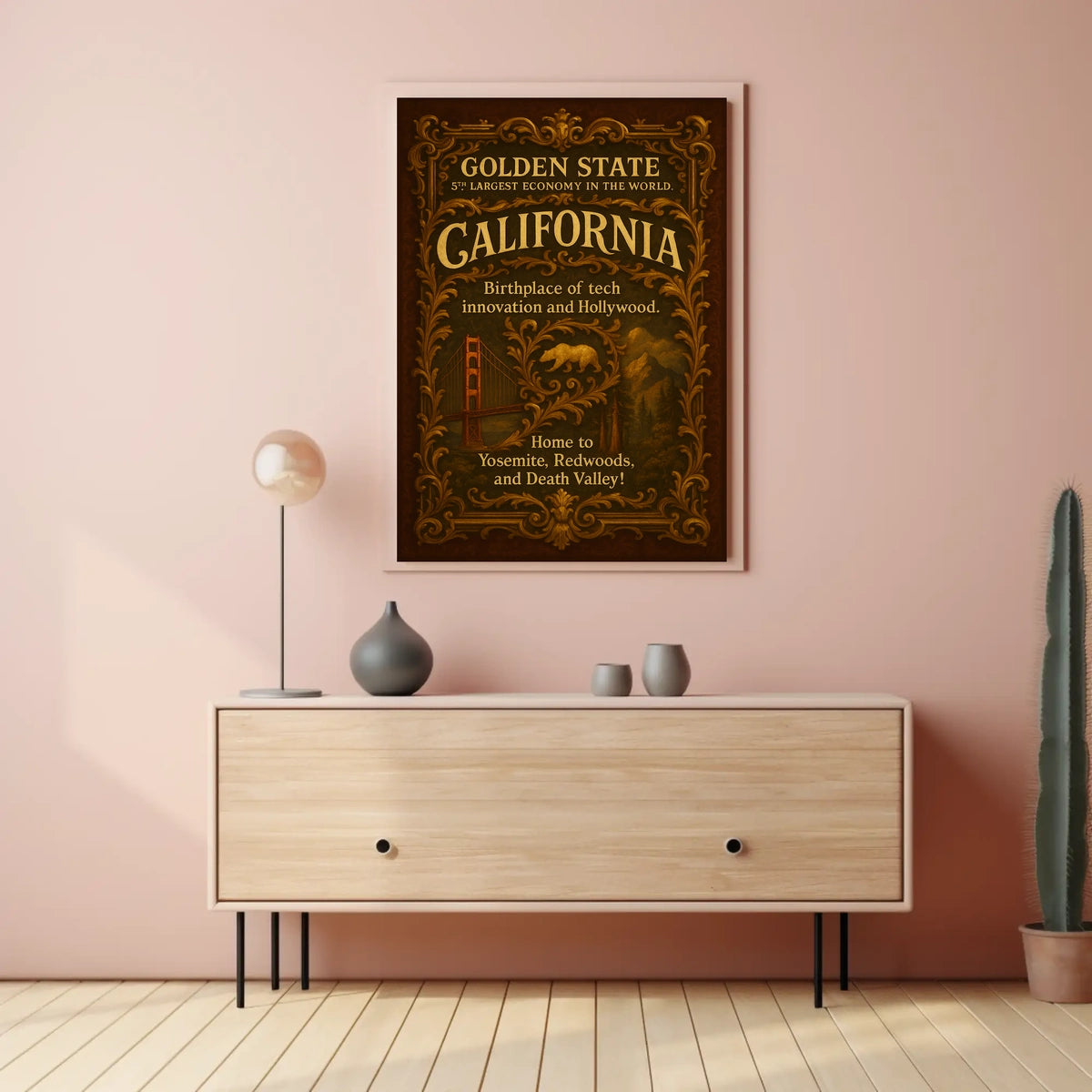 California The Golden State Poster