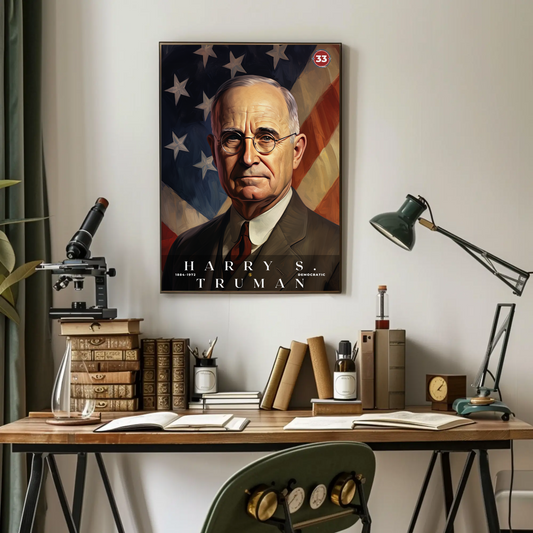 Harry Truman 33rd President Of The United States Portrait