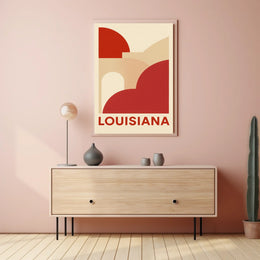 Louisiana Abstract Art Poster