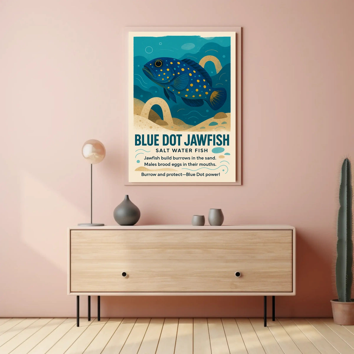 Blue Dot Jawfish Poster