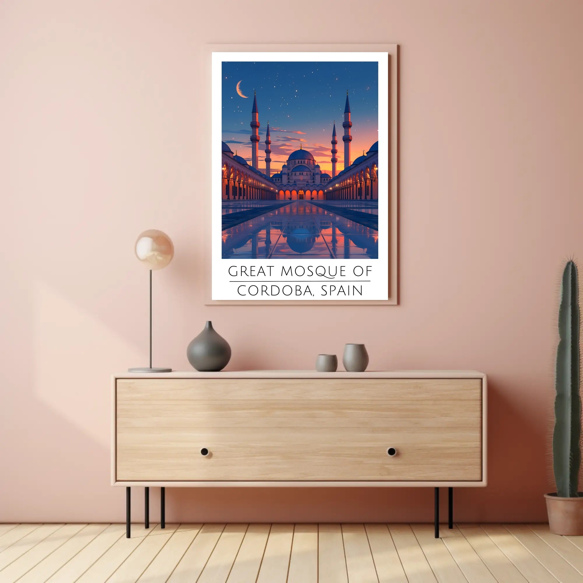 Great Mosque Twilight Serenity Cultural or Heritage Poster