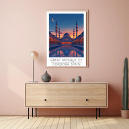 Great Mosque Twilight Serenity Cultural or Heritage Poster