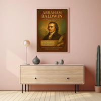 Abraham Baldwin Visionary Vintage Historical or Presidential Poster