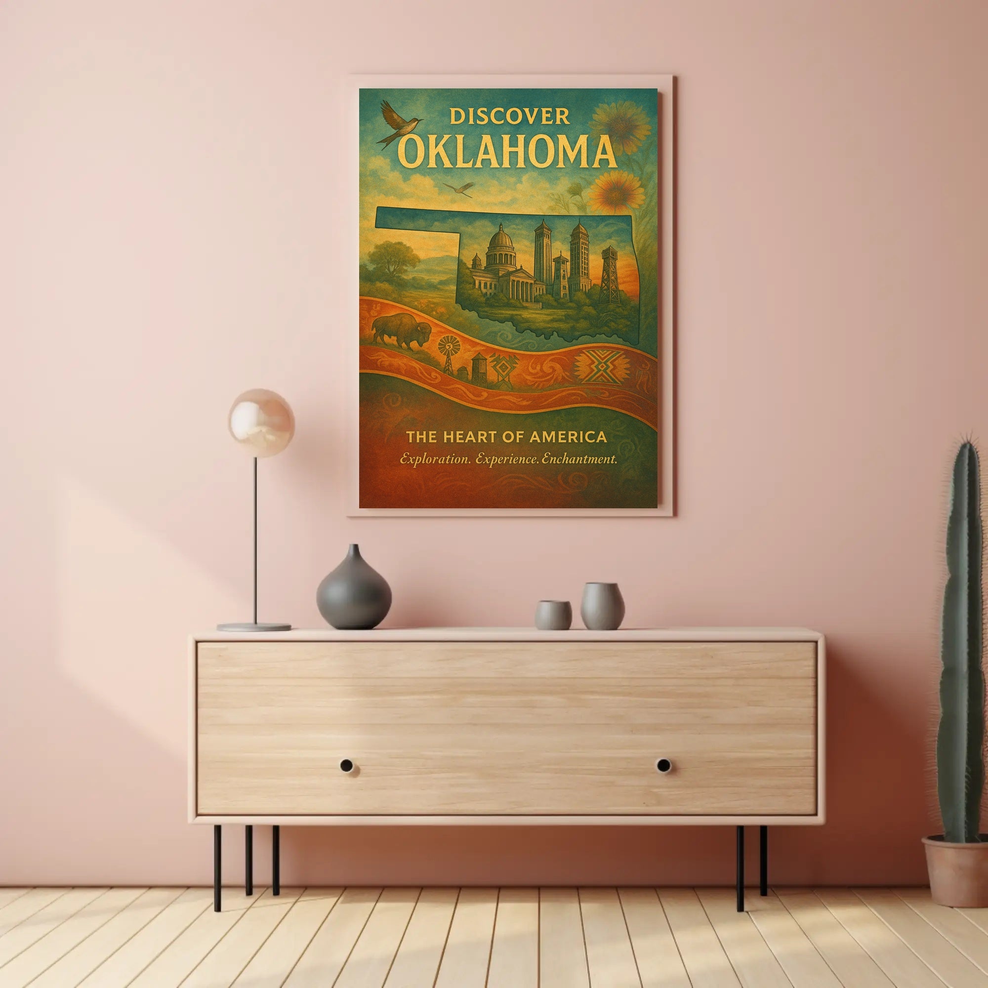 Discover Oklahoma Wall Art Print Decor PosterGoat