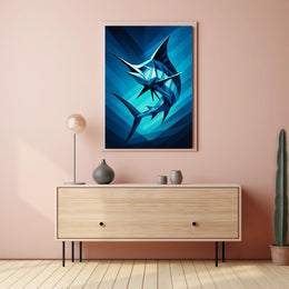 Geometric Marlin Poster PosterGoat