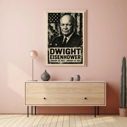 Eisenhower Vintage Patriotism US Flag Collector Poster