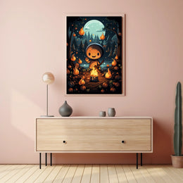 Enchanted Forest Campfire Poster