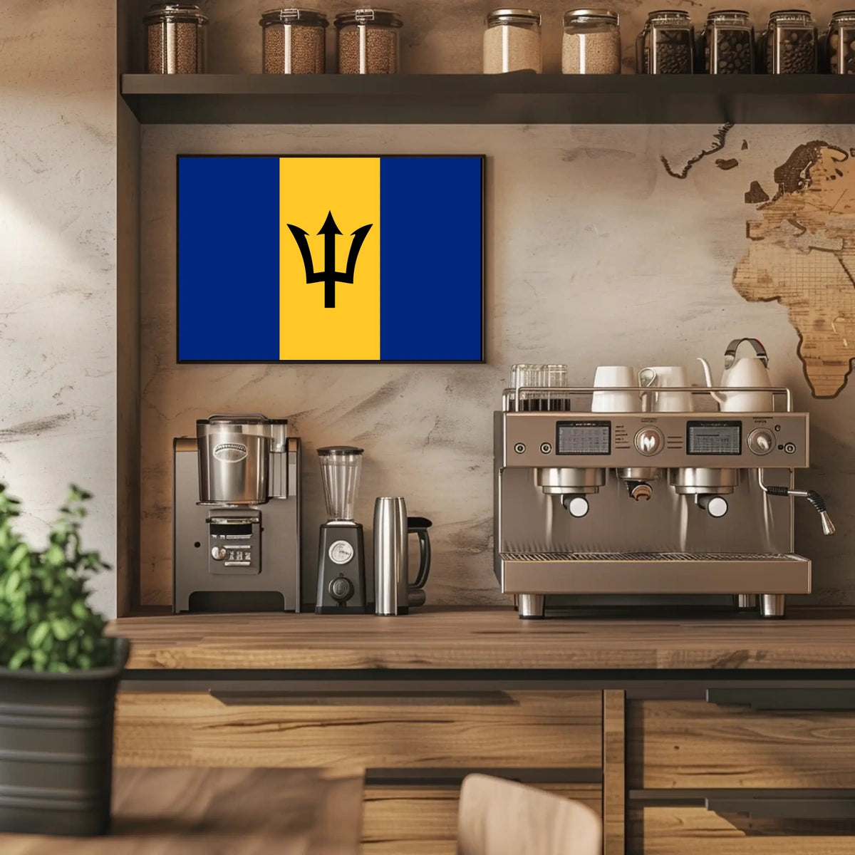 Barbados Flag Poster