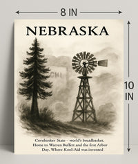 Nebraska The Cornhusker State Poster PosterGoat