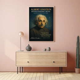 Einstein's Revolutionary Mind: Timeless Science Art Poster
