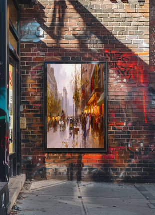 Vintage Paris Street Scene – Autumn Evening