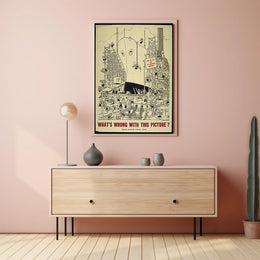 Workplace Safety Humor in a Chaotic Shipyard Poster