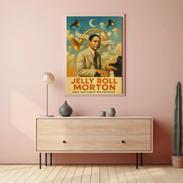 Jelly Roll Morton Early Jazz Pioneer Poster
