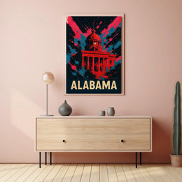 Alabama Capitol Art Poster